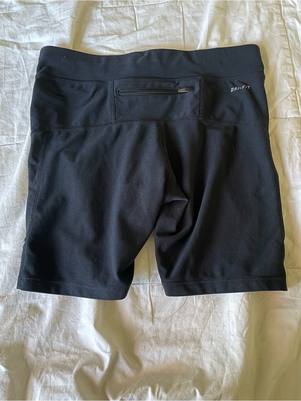 Nike Black Women's Athletic Bike Shorts with Reflective Swoosh - Picture 3 of 3